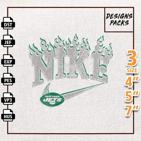 Football New York Jets Embroidery Design