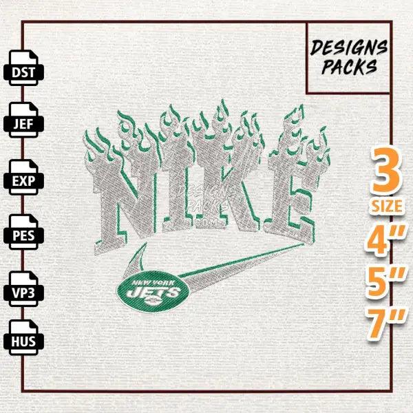 Football New York Jets Embroidery Design