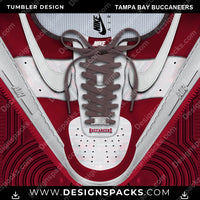 Load image into Gallery viewer, Football Nike AF1 Laces Tampa Bay Buccaneers NFL Football Tumbler Digital Wrap Design Download
