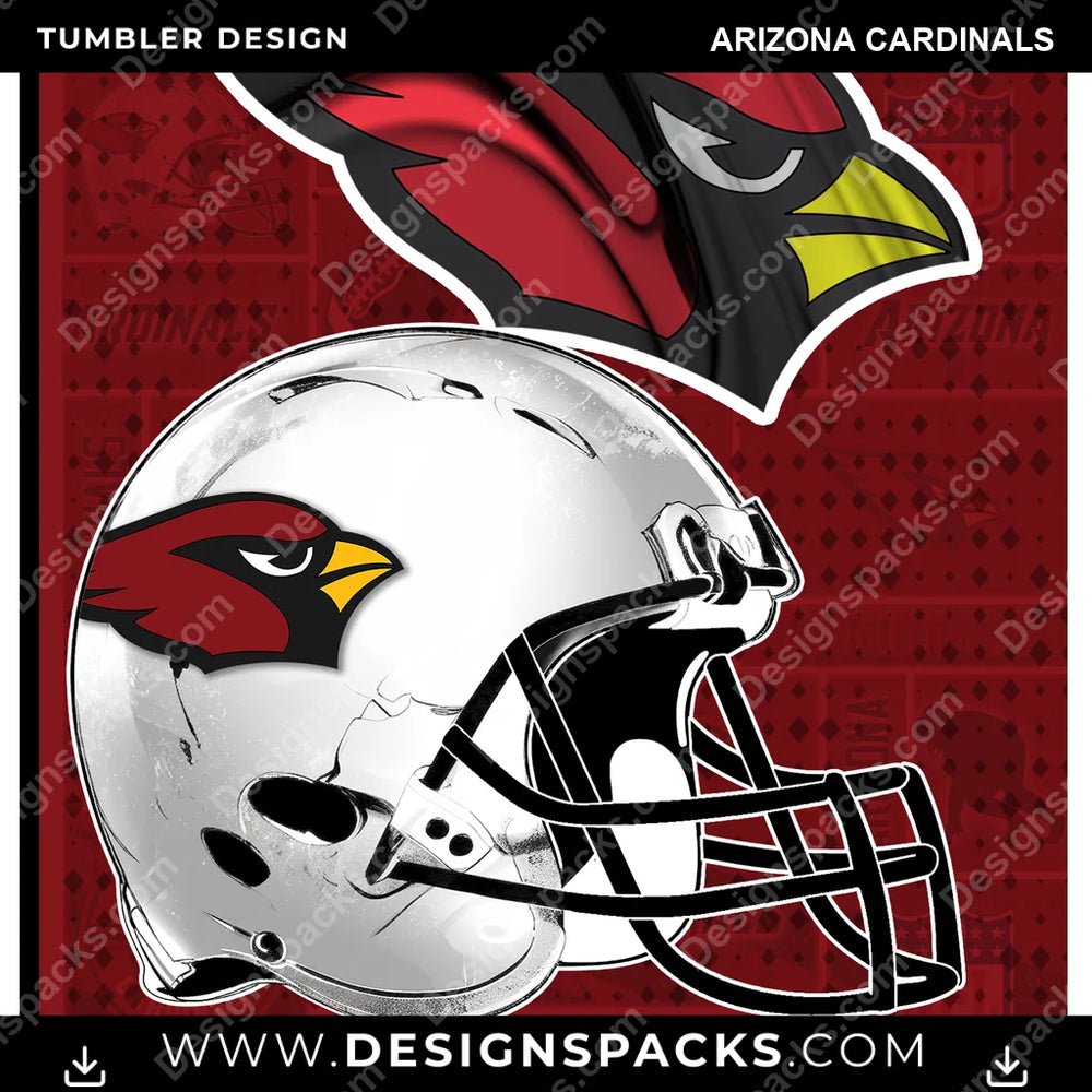 Football Posters Arizona Cardinals NFL Football Tumbler Digital Wrap Design Download