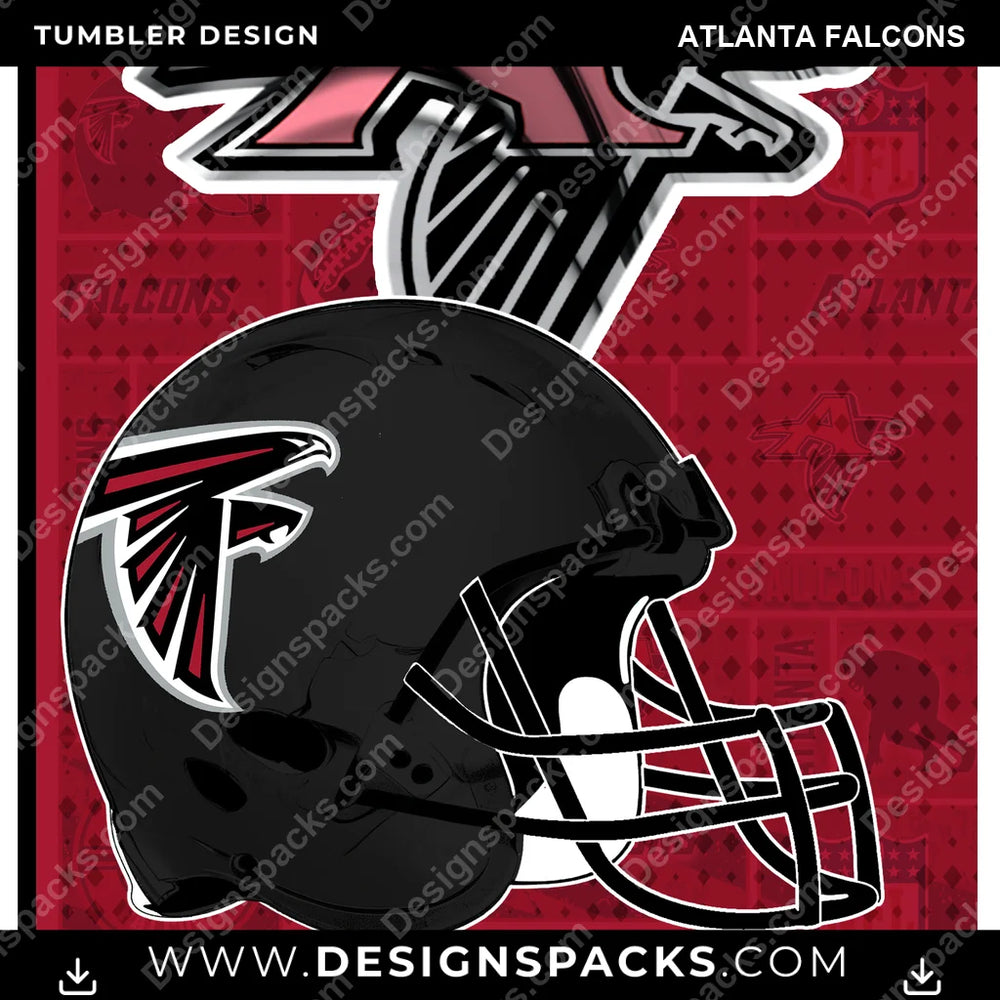 Football Posters Atlanta Falcons NFL Football Tumbler Digital Wrap Design Download