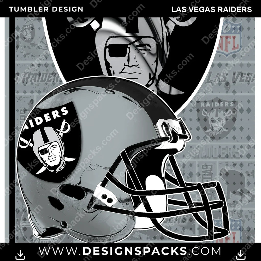 Football Posters Las Vegas Raiders NFL Football Tumbler Digital Wrap Design Download