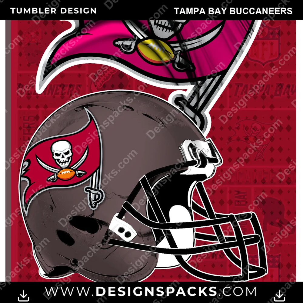 Football Posters Tampa Bay Buccaneers NFL Tumbler Digital Wrap Design Download