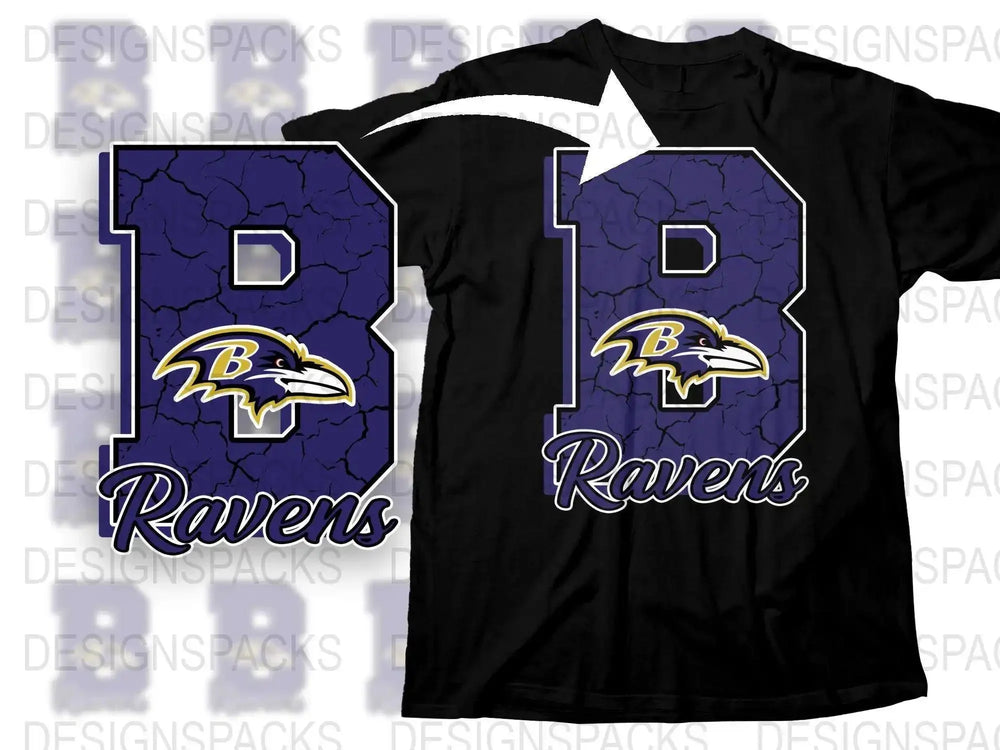Baltimore Ravens T-Shirt, Purple Sports Fan Apparel, Football Team Logo Tee