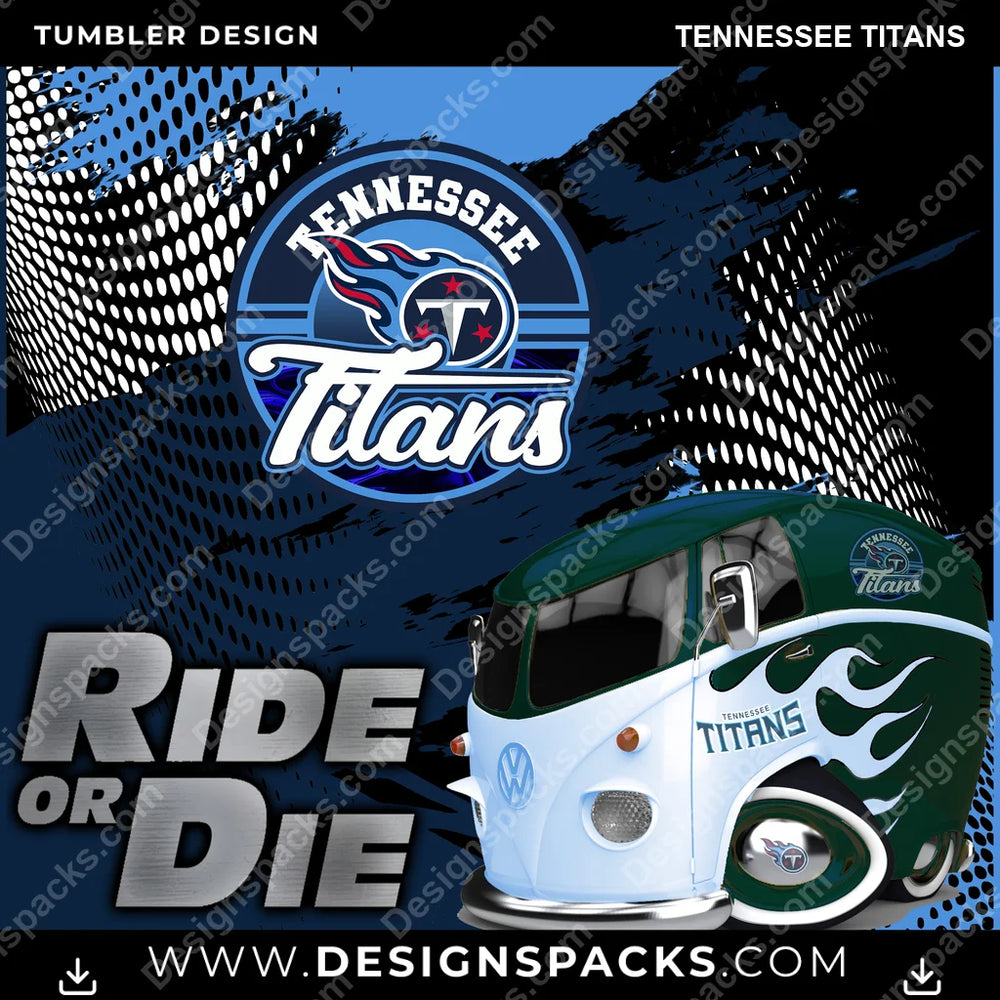 Football Ride or Die Tennessee Titans NFL Football Tumbler Digital Wrap Design Download
