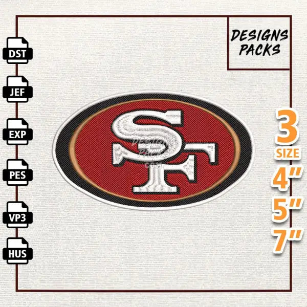 Football San Francisco 49ers Embroidery Design