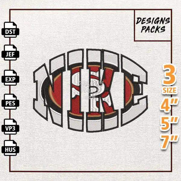 Football San Francisco 49ers Football Logo Embroidery Design