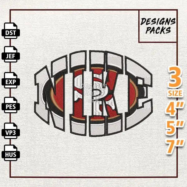 Football San Francisco 49ers Football Logo Embroidery Design