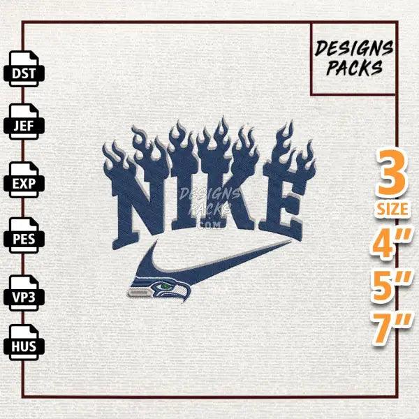 Football Seattle Seahawks Embroidery Design