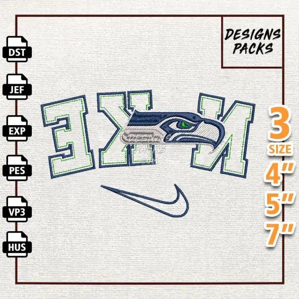 Football Seattle Seahawks Embroidery Design