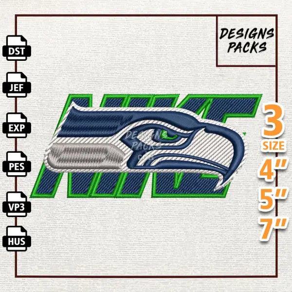 Football Seattle Seahawks Embroidery Design