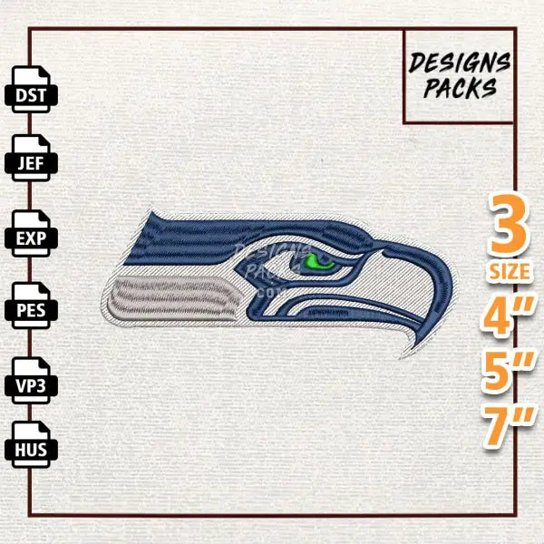 Football Seattle Seahawks Embroidery Design