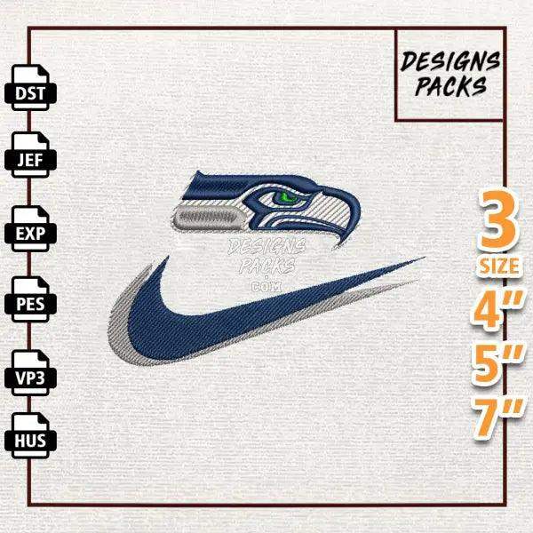 Football Seattle Seahawks Embroidery Design