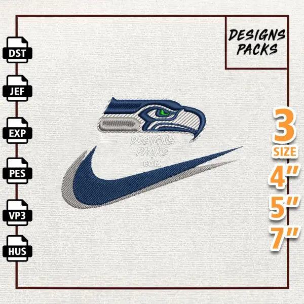 Football Seattle Seahawks Embroidery Design