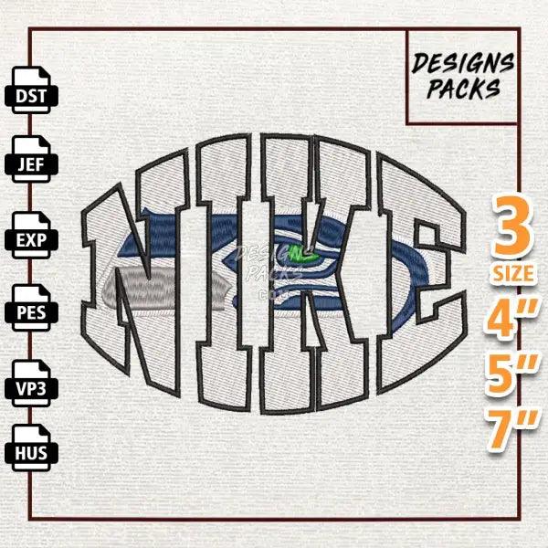 Football Seattle Seahawks Football Logo Embroidery Design