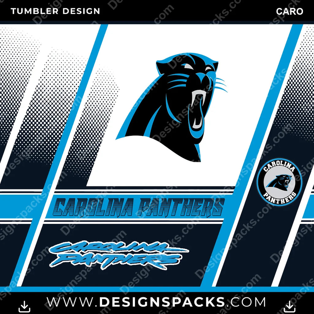 Football Sports Caro NFL Football Tumbler Digital Wrap Design Download