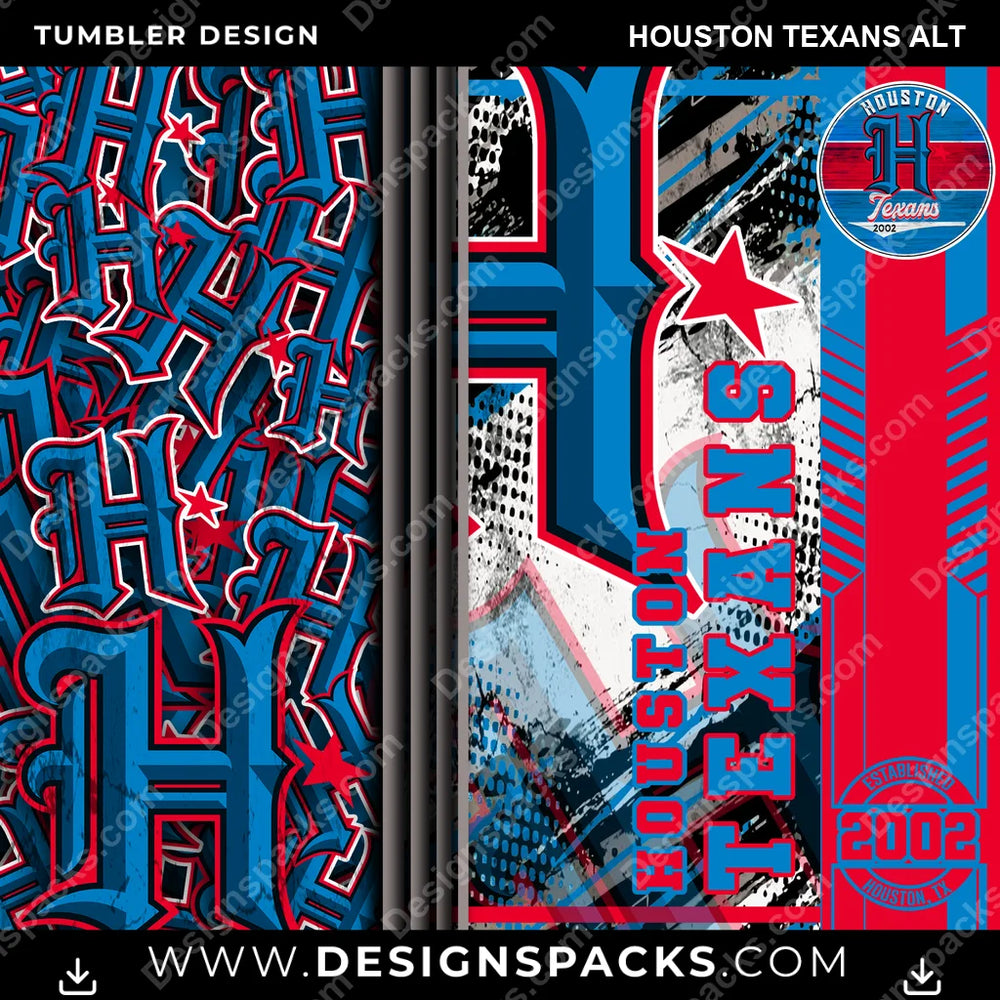 Football Sports Houston Texans Alt NFL Football Tumbler Digital Wrap Design Download