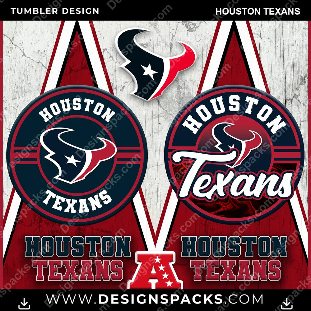 Football Sports Houston Texans NFL Football Tumbler Digital Wrap Design Download