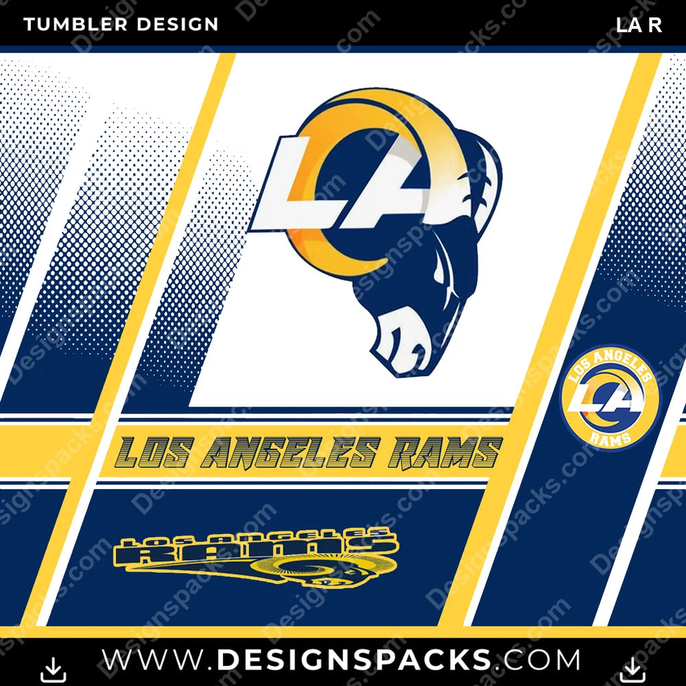 Football Sports LA R NFL Football Tumbler Digital Wrap Design Download
