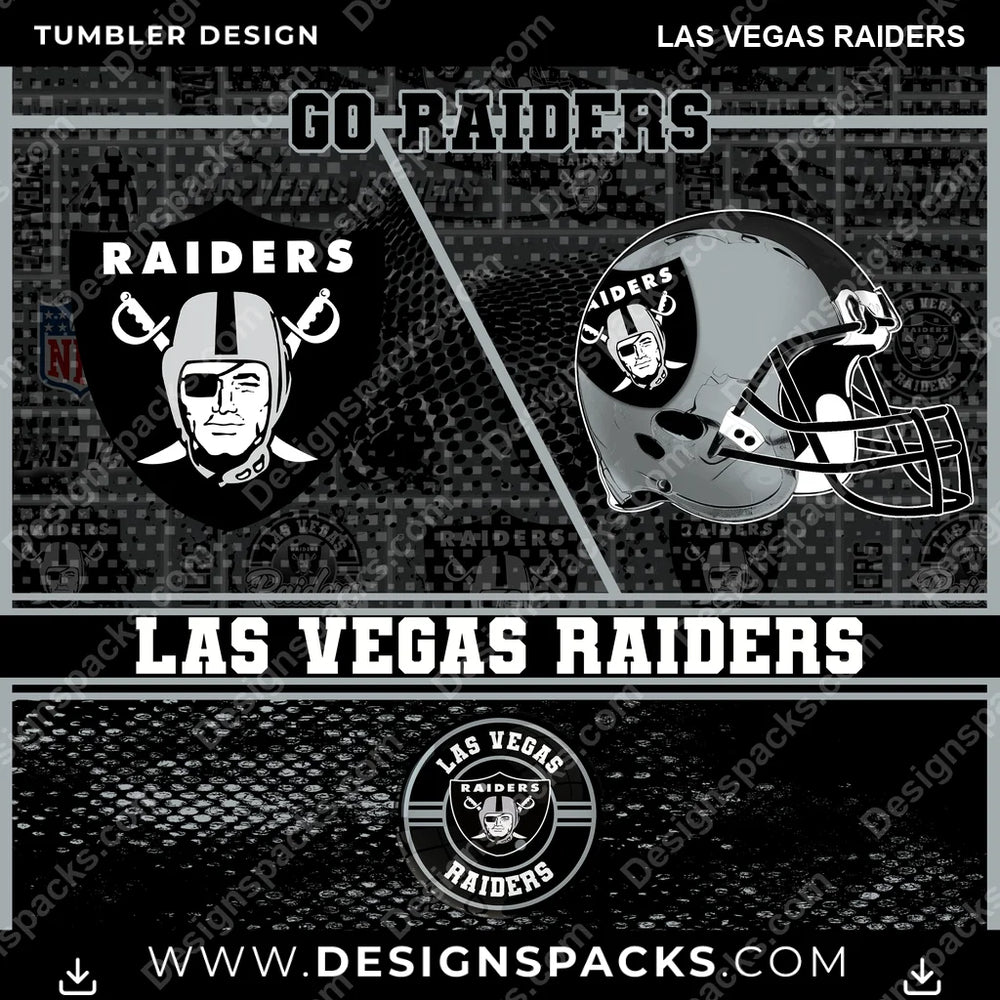 Football Sports Las Vegas Raiders NFL Football Tumbler Digital Wrap Design Download
