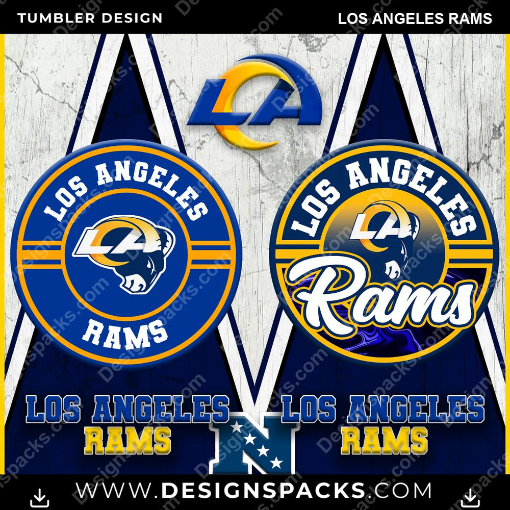 Football Sports Los Angeles Rams NFL Football Tumbler Digital Wrap Design Download
