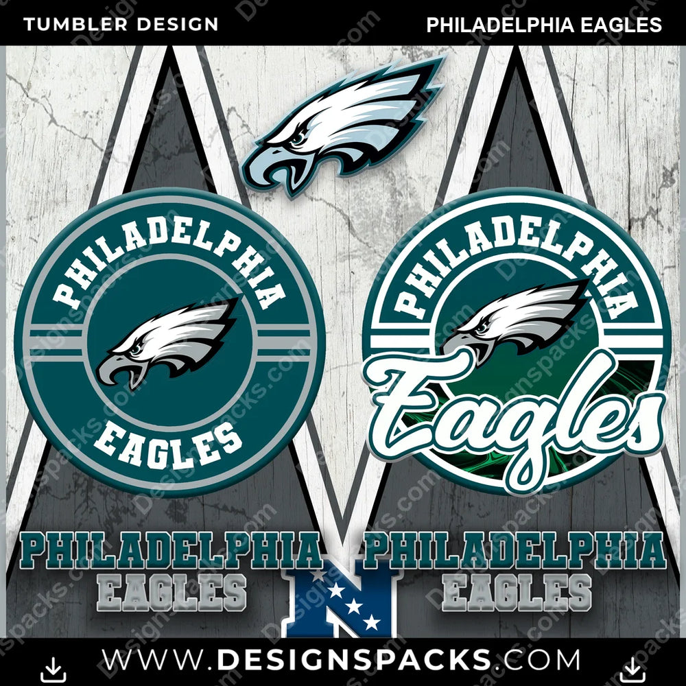 Football Sports Philadelphia Eagles NFL Football Tumbler Digital Wrap Design Download