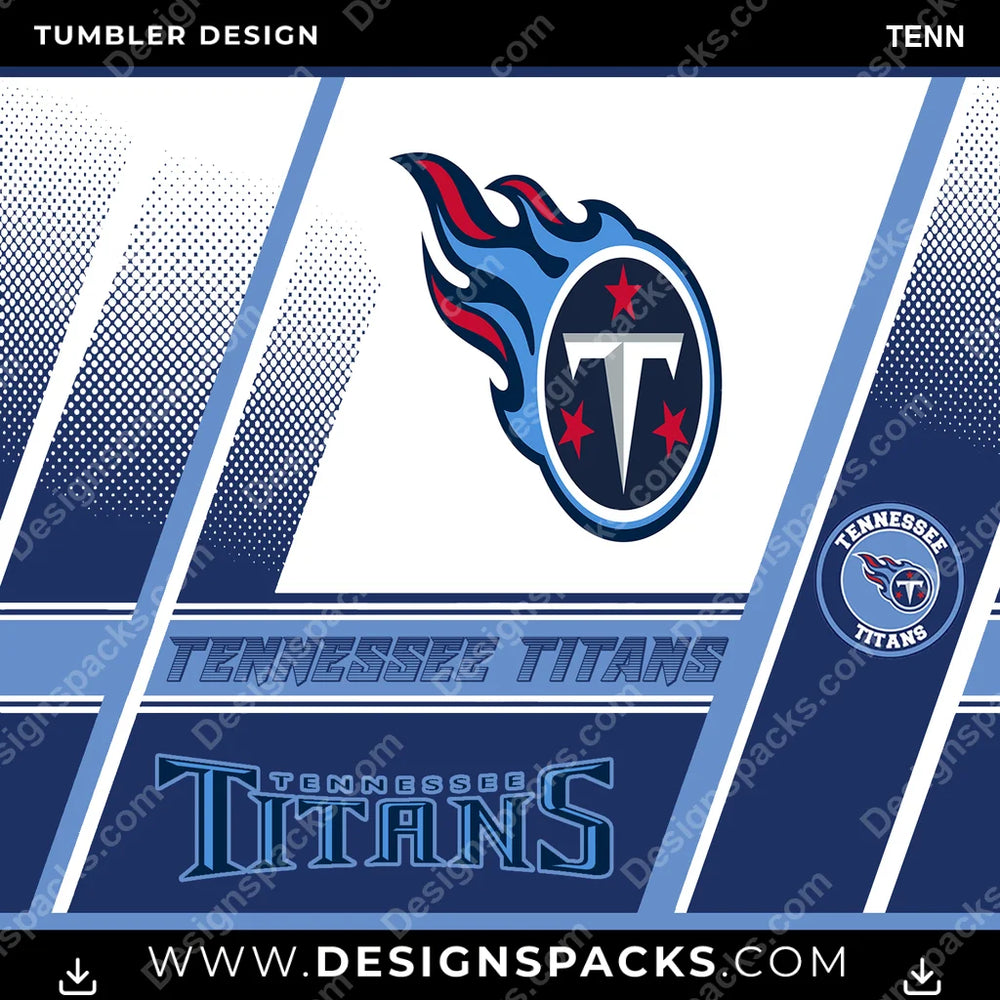 Football Sports TENN NFL Football Tumbler Digital Wrap Design Download