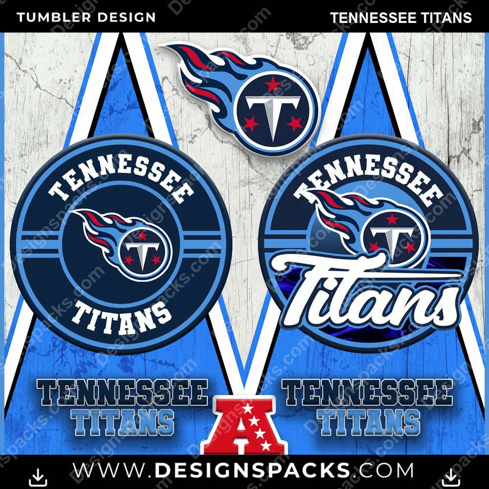 Football Sports Tennessee Titans NFL Football Tumbler Digital Wrap Design Download