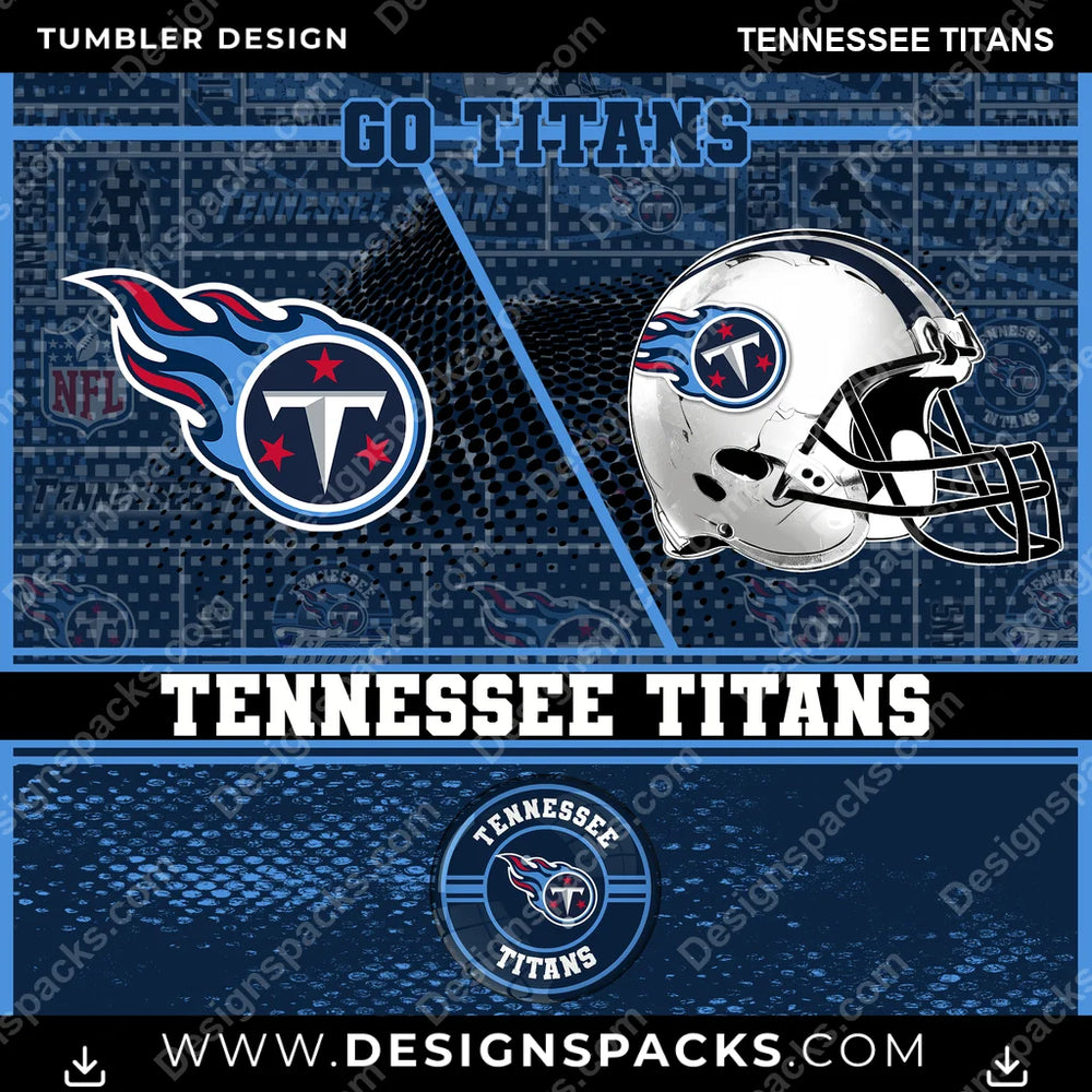 Football Sports Tennessee Titans NFL Football Tumbler Digital Wrap Design Download