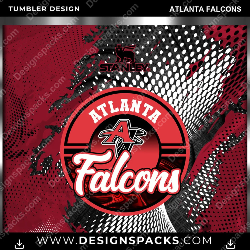 Football Stanley Atlanta Falcons NFL Football Tumbler Digital Wrap Design Download