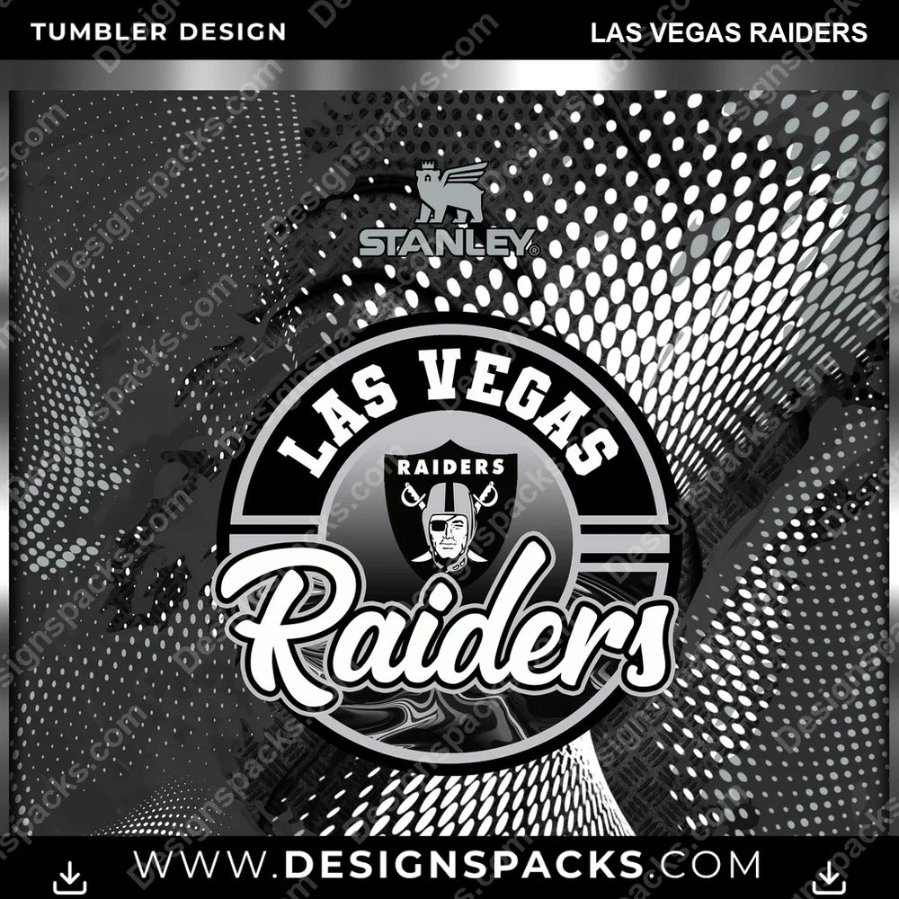 Football Stanley Las Vegas Raiders NFL Football Tumbler Digital Wrap Design Download