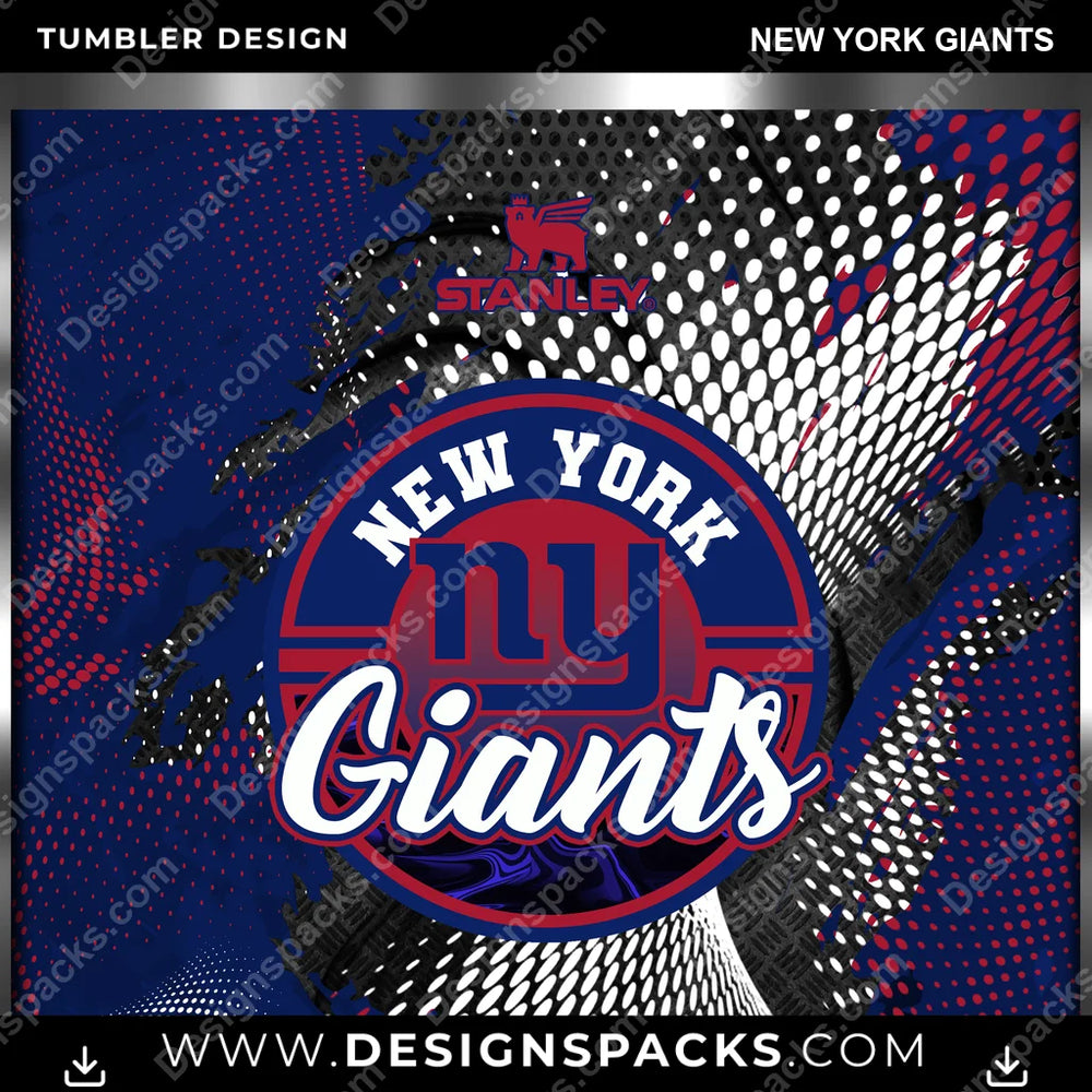 Football Stanley New York Giants NFL Football Tumbler Digital Wrap Design Download