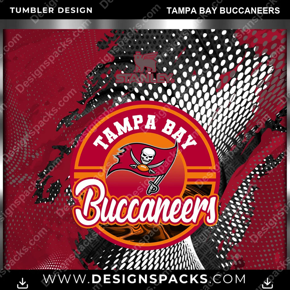 Football Stanley Tampa Bay Buccaneers NFL Football Tumbler Digital Wrap Design Download