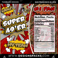 Lade Bild in die Galerieansicht, Football Super Team San Francisco 49ers NFL Football Tumbler Digital Wrap Design Download
