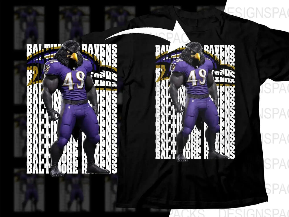 Football Team Baltimore Ravens Mascot Png Digital Download