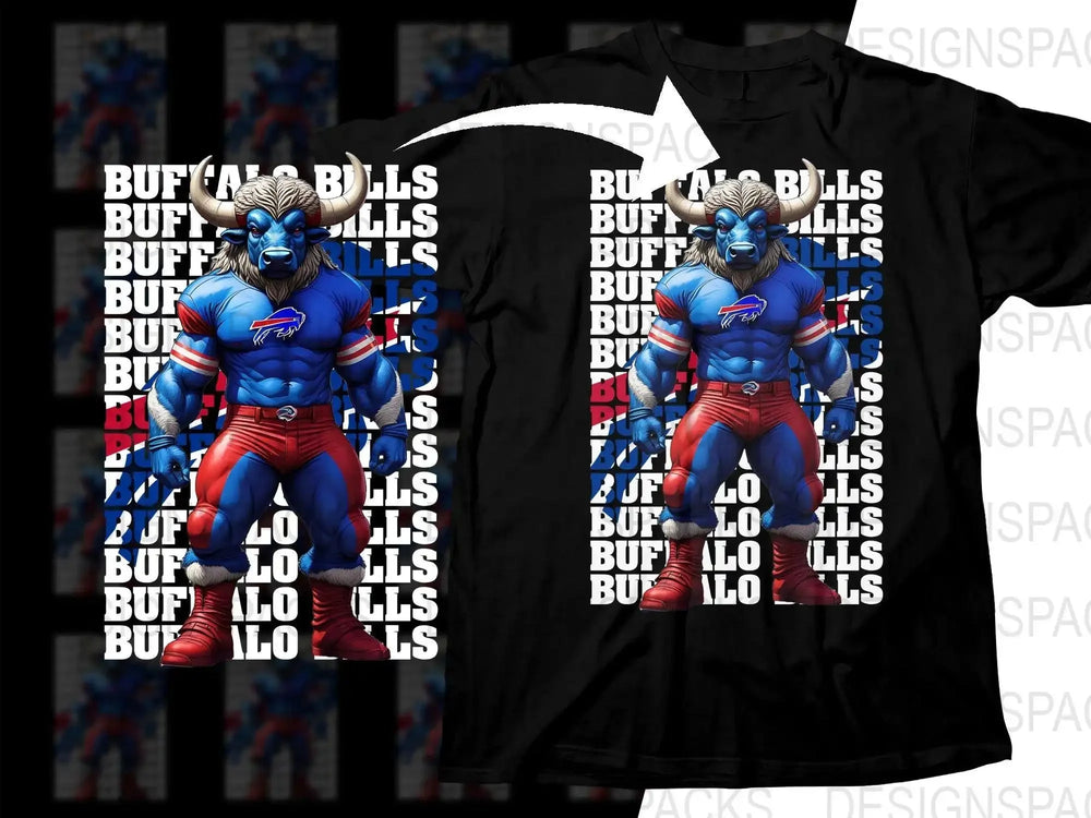 Football Team Buffalo Bills Mascot Png Digital Download