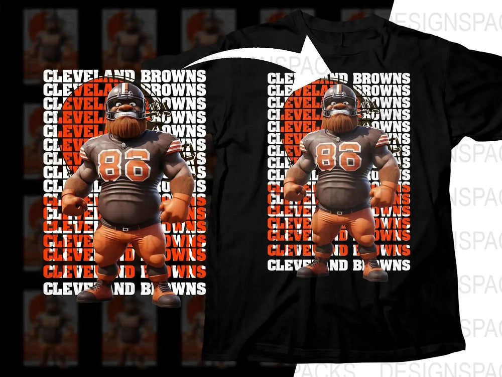 Football Team Cleveland-Browns Mascot Png Digital Download