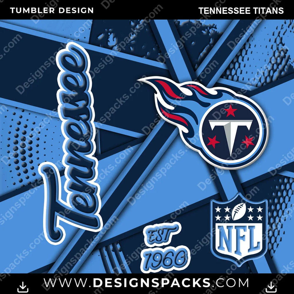 Football Team Sport Tennessee Titans NFL Football Tumbler Digital Wrap Design Download