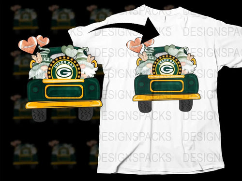 Football Team Valentine Truck Gnomes Fans Png Digital Download