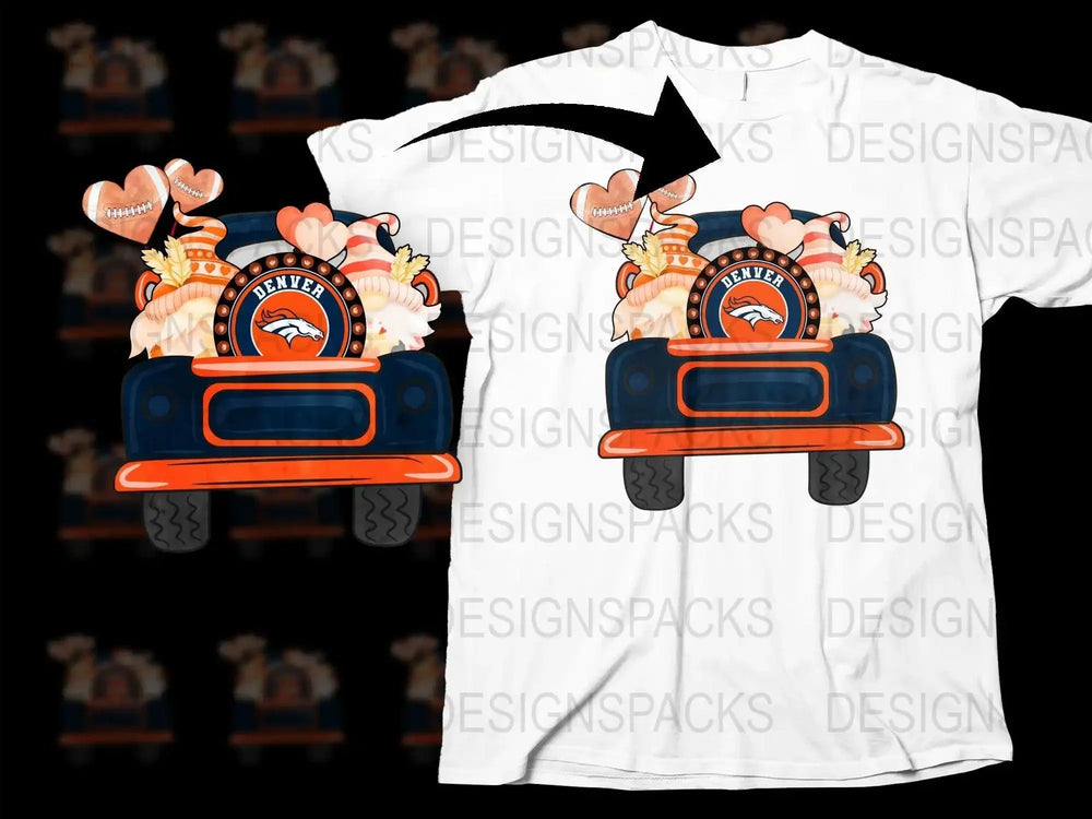 Football Team Valentine Truck Png Digital Download