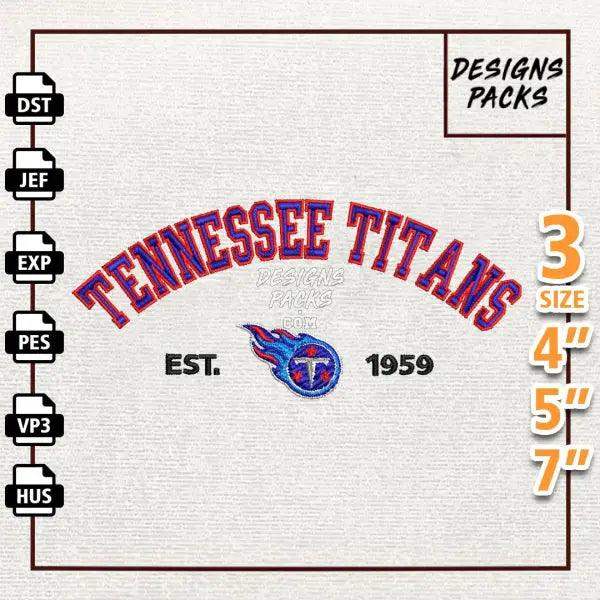 Football Tennessee Titans Embroidery Design