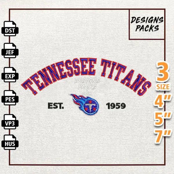 Football Tennessee Titans Embroidery Design