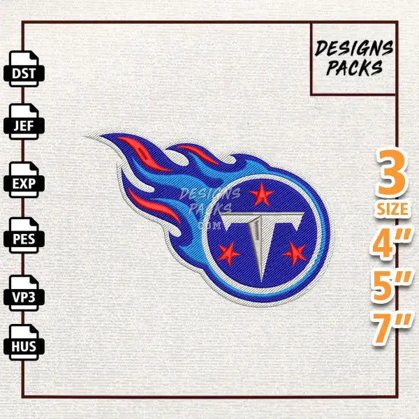 Football Tennessee Titans Embroidery Design