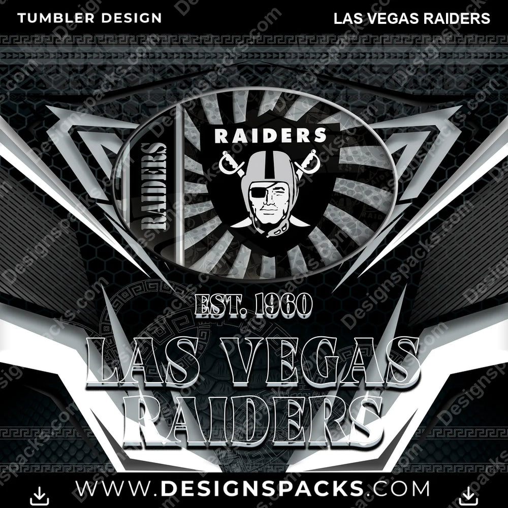 Football Tribal Las Vegas Raiders NFL Football Tumbler Digital Wrap Design Download
