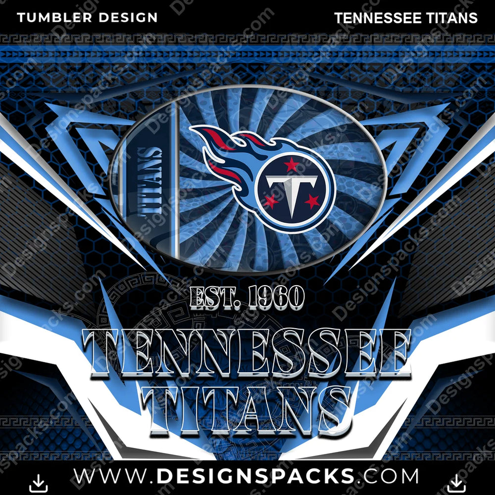 Football Tribal Tennessee Titans NFL Football Tumbler Digital Wrap Design Download