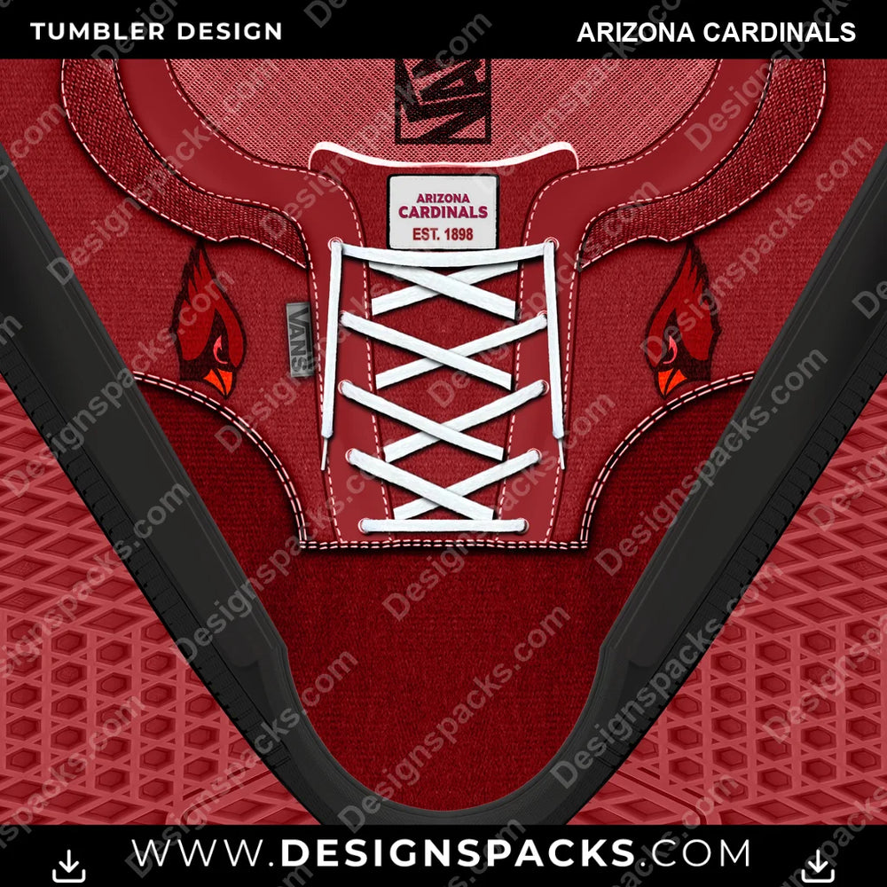 Football VANS Atwood DX Arizona Cardinals NFL Football Tumbler Digital Wrap Design Download