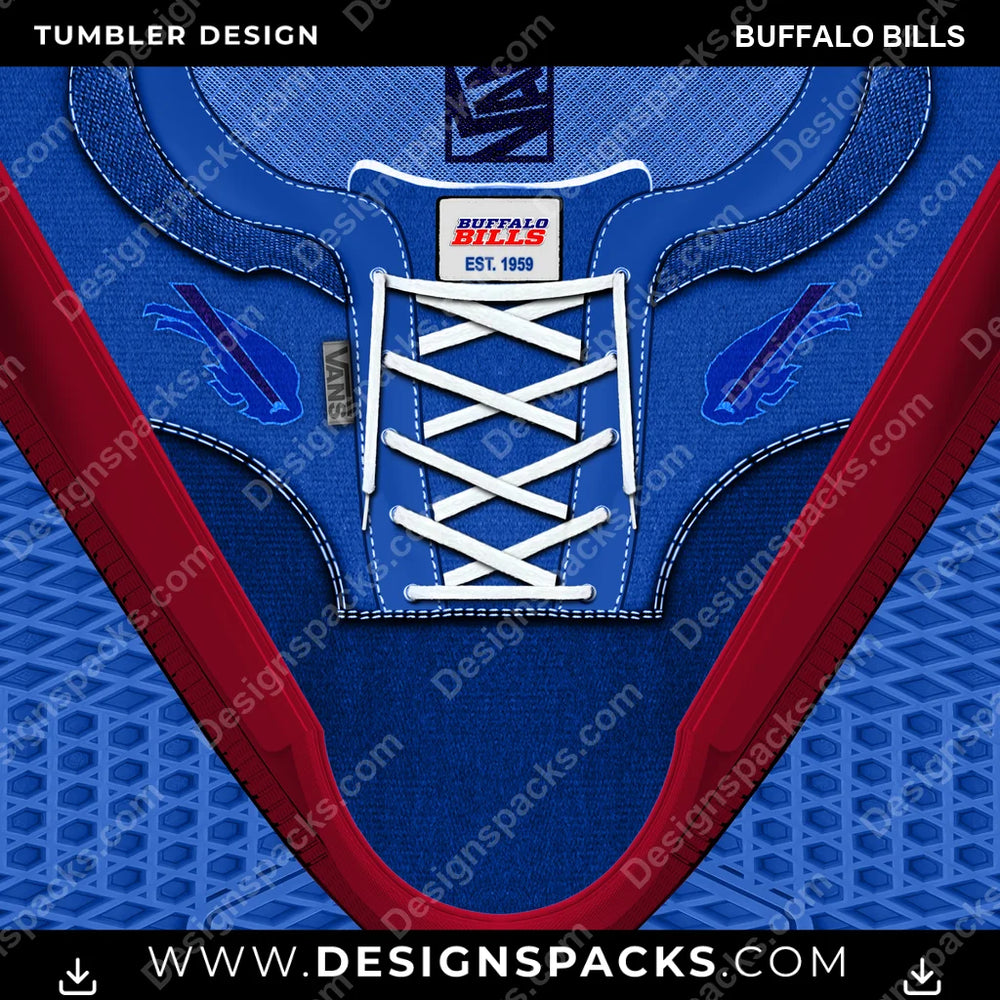 Football VANS Atwood DX Buffalo Bills NFL Football Tumbler Digital Wrap Design Download
