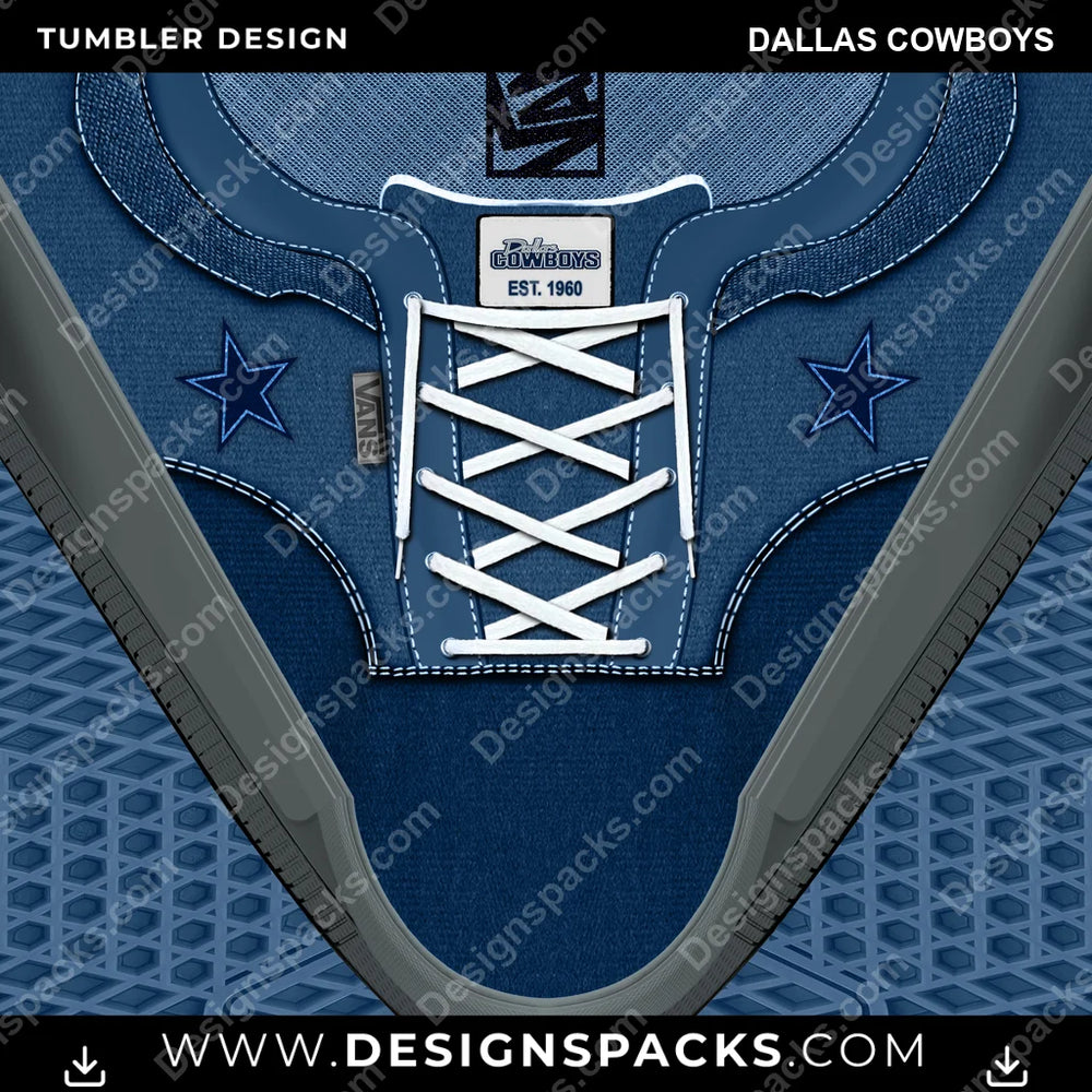 Football VANS Atwood DX Dallas Cowboys NFL Football Tumbler Digital Wrap Design Download