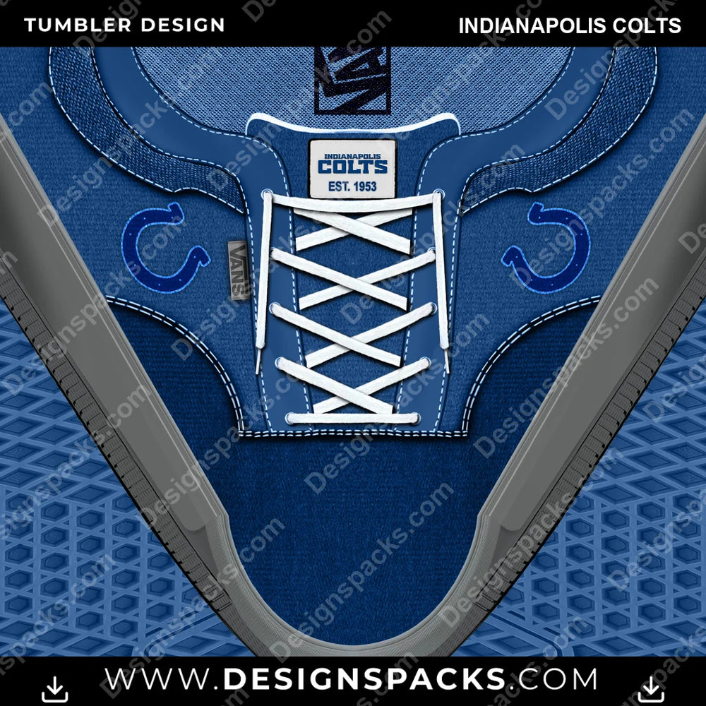 Football VANS Atwood DX Indianapolis Colts NFL Football Tumbler Digital Wrap Design Download