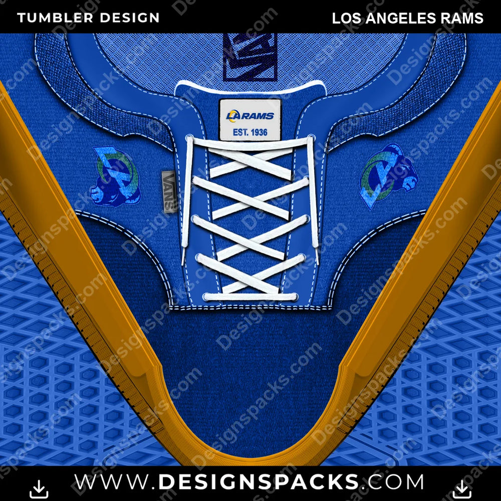 Football VANS Atwood DX Los Angeles Rams NFL Football Tumbler Digital Wrap Design Download